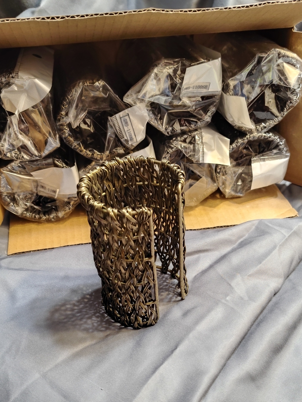 Handwoven Metallic Black Cuff Bracelet - Women Accessories